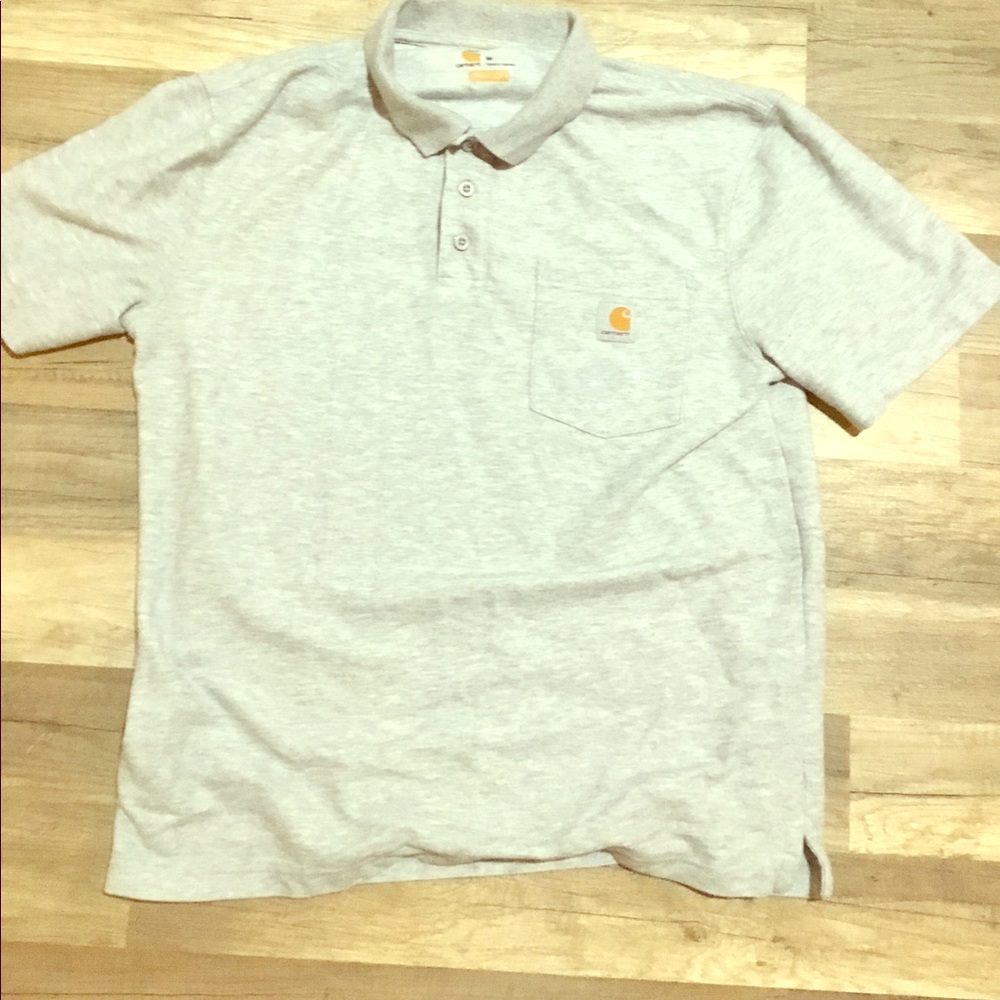 Carhartt original fit medium gray polo shirt
